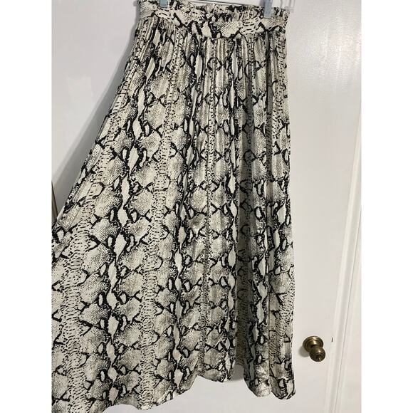 Promesa maxi skirt women’s size M snake print pleated - Picture 3 of 8